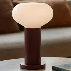ALDEX Bordlamper > Bordlampe Flo, rød, Ø 19 cm, glas