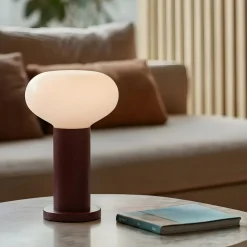 ALDEX Bordlamper > Bordlampe Flo, rød, Ø 19 cm, glas