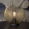 EGLO Bordlamper > Bordlampe fra Venezuela, skærm af gyldne stænger