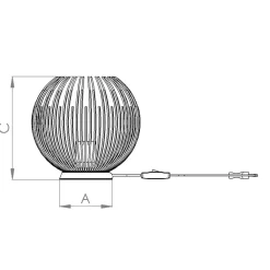 EGLO Bordlamper > Bordlampe fra Venezuela, skærm af gyldne stænger