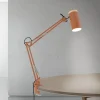 ORION Arbejdsrum/Kontor|Bordlamper > Bordlampe Gili, korallerød, klemme, stål, højde 75 cm E27