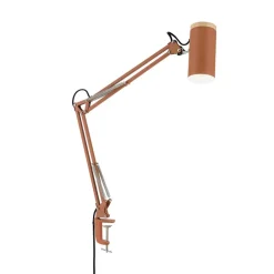 ORION Arbejdsrum/Kontor|Bordlamper > Bordlampe Gili, korallerød, klemme, stål, højde 75 cm E27