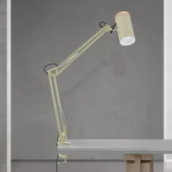 ORION Arbejdsrum/Kontor|Bordlamper > Bordlampe Gili, lysegrøn, klemme, stål, højde 75 cm, E27