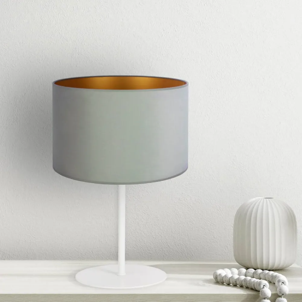 Duolla Bordlamper > Bordlampe Golden Roller højde 30 cm mintgrøn/guld