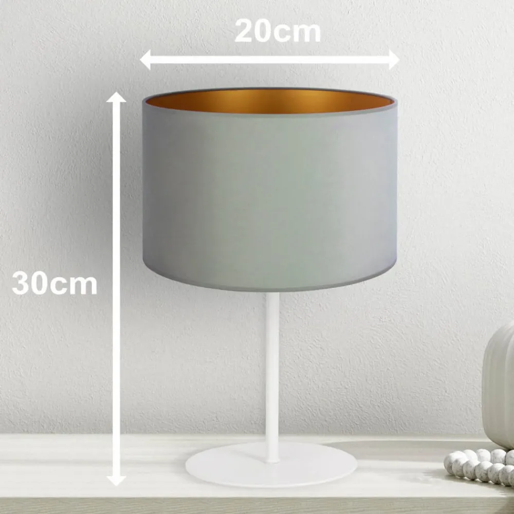 Duolla Bordlamper > Bordlampe Golden Roller højde 30 cm mintgrøn/guld