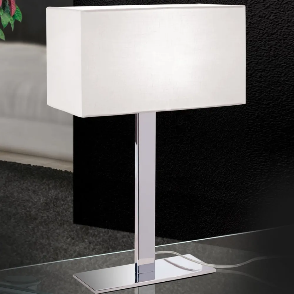 ORION Bordlamper > Bordlampe Grigor med hvid lærredsskærm