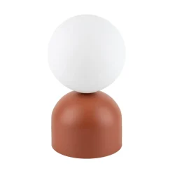 Bordlamper ^ TK Lighting Bordlampe Miki, terrakotta, højde 21 cm, metal/glas, G9