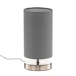 Bordlamper ^ Brilliant Bordlampen Claire med grå stofskærm