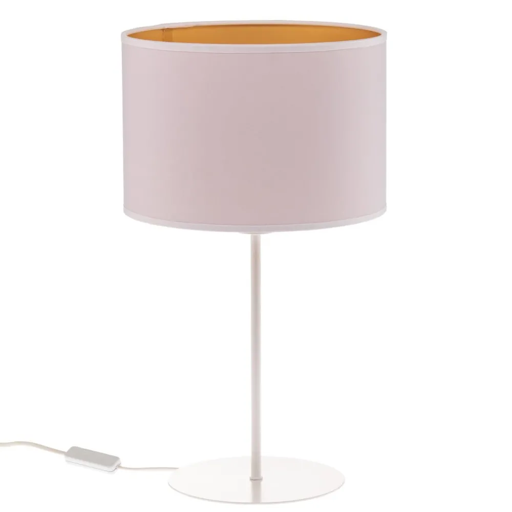 Duolla Bordlamper > Bordlampe Roller, hvid/guld, højde 50 cm
