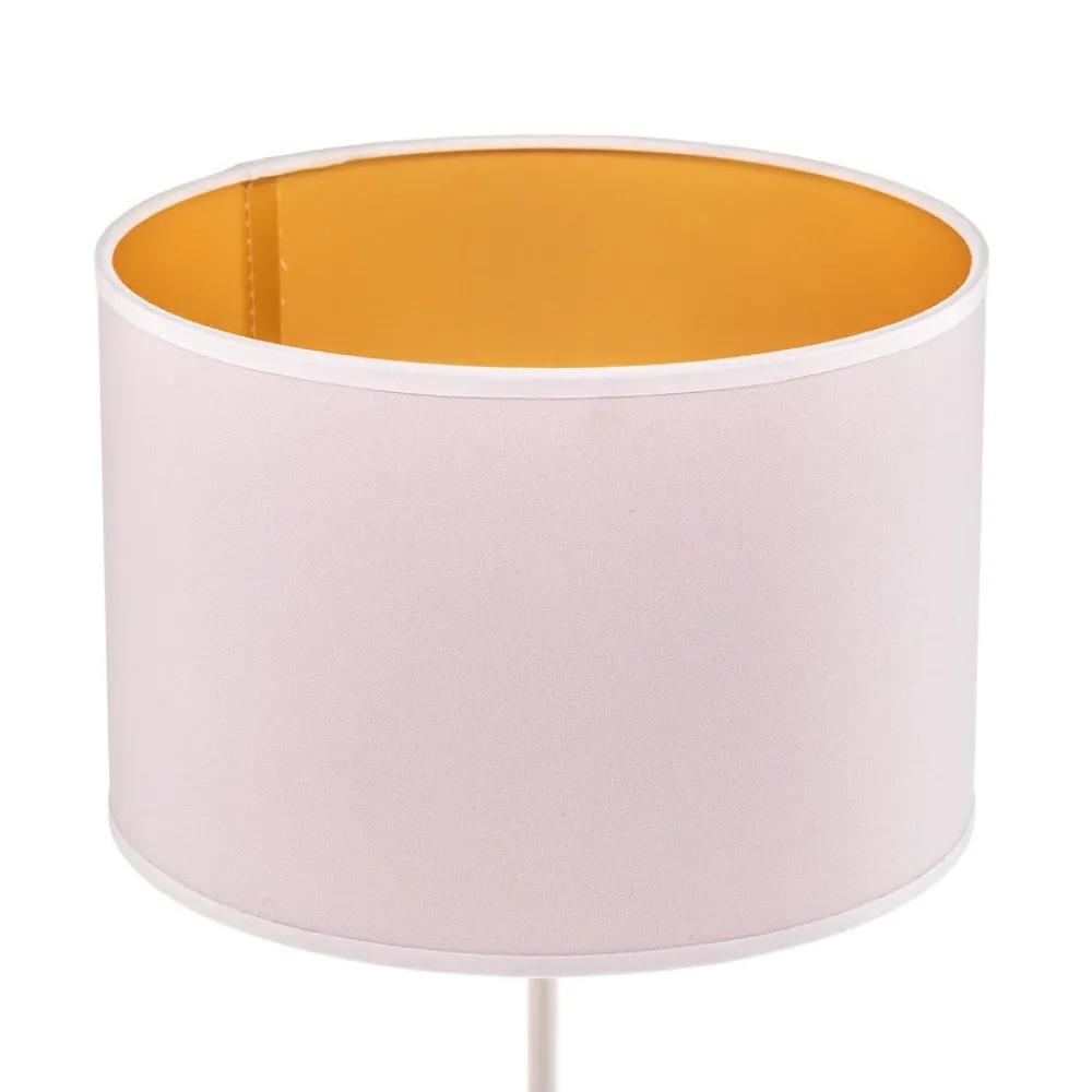 Duolla Bordlamper > Bordlampe Roller, hvid/guld, højde 50 cm