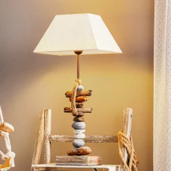 ONLI Bordlamper > Bordlampe Seregon med stendekoration, højde 63 cm