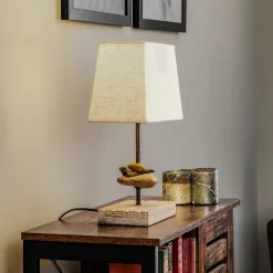 ONLI Bordlamper > Bordlampe Seregon med stofskærm, højde 39 cm