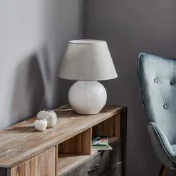 Bordlamper ^ ONLI Bordlampe Sfera, højde 53 cm, hvid/grå