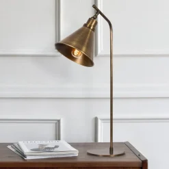 Opviq Bordlamper > Bordlampe Sivani MR-610, antik guld, metal, højde 50 cm