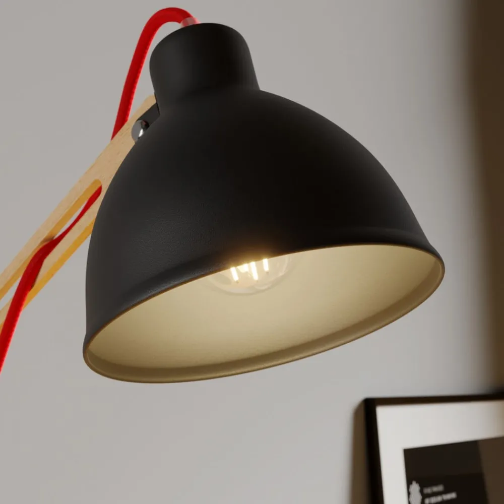 Lamkur Arbejdsrum/Kontor|Bordlamper > Bordlampe Skansen, justerbar, sort