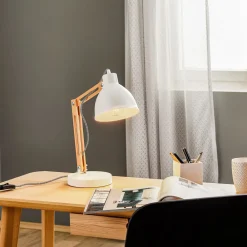 Arbejdsrum/Kontor|Bordlamper ^ Lamkur Bordlampe Skansen, justerbar, hvid