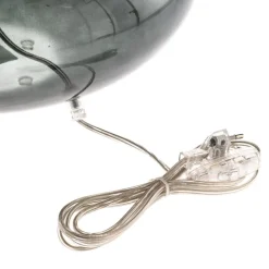 Argon Pendellamper|Bordlamper > Bordlampe Skien, skærm hvid, glasfod røggrå