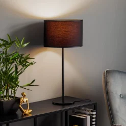 Luminex Bordlamper > Bordlampe Soho, cylindrisk 56 cm sort/guld