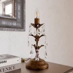 ONLI Bordlamper > Bordlampe Teresa med krystaller, uden skærm