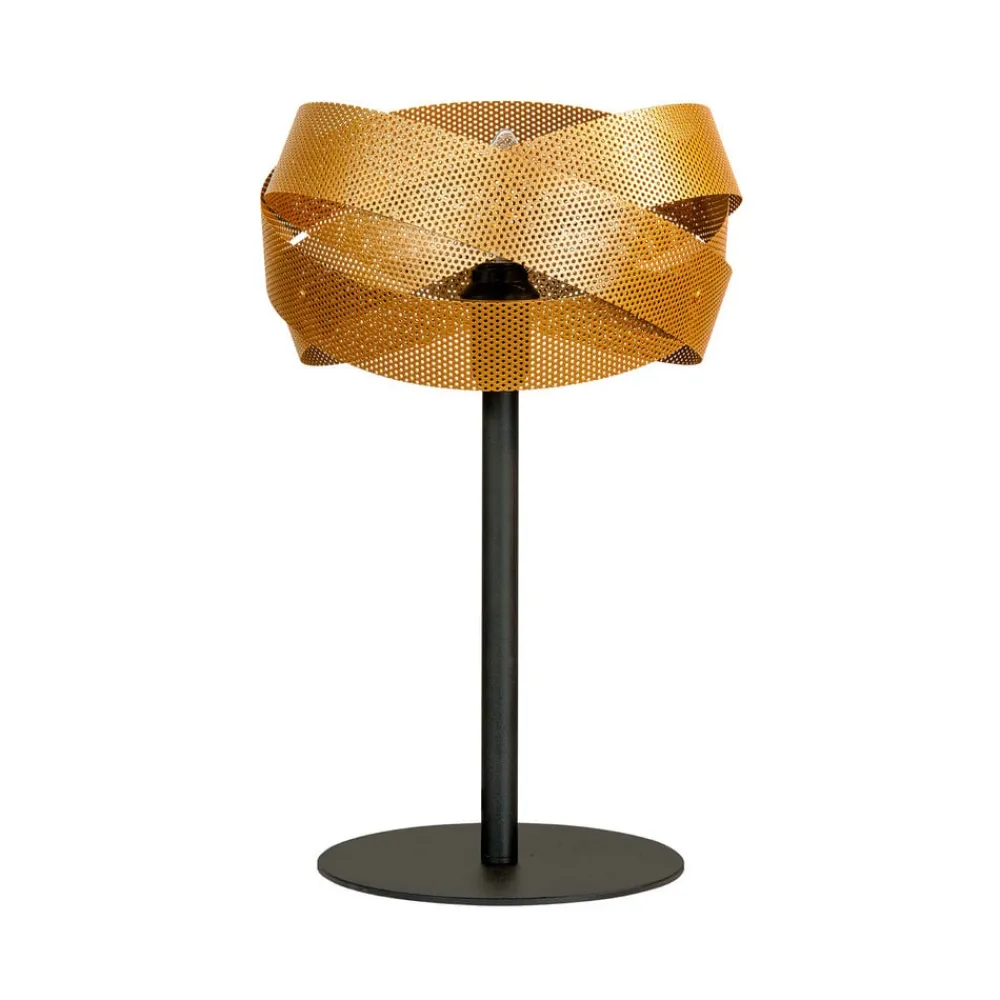 Domiluce Bordlamper > Bordlampe Tornado, sort/guld, metal, Ø 26 cm, E14