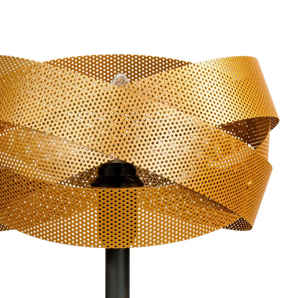 Domiluce Bordlamper > Bordlampe Tornado, sort/guld, metal, Ø 26 cm, E14