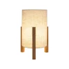 Bordlamper ^ Näve Bordlampe 3193, træ, hørtekstil, højde 32 cm