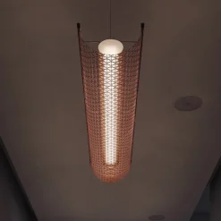 Bover Udendørs Pendellamper > LED-hængelampe Nans Balis S/140, brun/rød, 140 cm