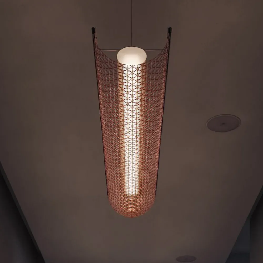 Bover Udendørs Pendellamper > LED-hængelampe Nans Balis S/140, brun/rød, 140 cm