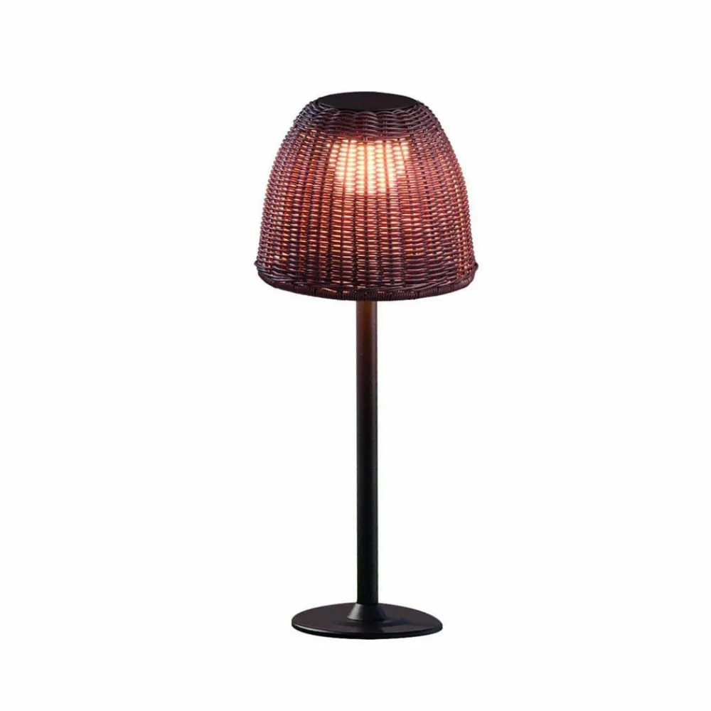 Sokkellamper ^ Bover LED-sokkellampe Atticus, højde 50 cm, grafitbrun/brun