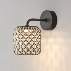 Bover Væglamper > Nans A LED udendørs væglampe, brun, Ø 16,7 cm