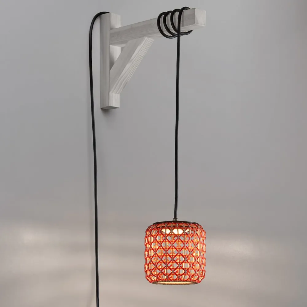 Bover Udendørs Pendellamper > Nans S/16/H LED-hængelampe med stik, rød