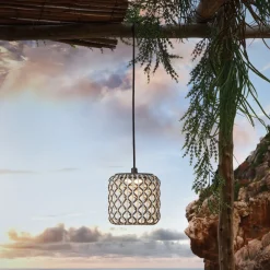 Bover Udendørs Pendellamper > Nans S/16/H LED-hængelampe, stik, beige