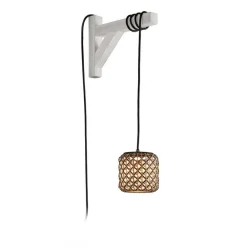 Bover Udendørs Pendellamper > Nans S/16/H LED-hængelampe, stik, brun