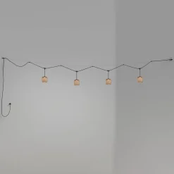 Bover Udendørs Pendellamper > Nans S/16/4L udendørs hængelampe, LED, brun