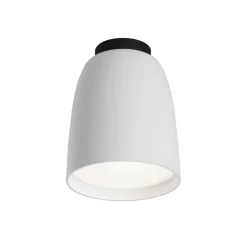 Udendørs Loftlamper ^ Bover udendørs loftlampe Nut, hvid, aluminium/stål, Ø 10 cm