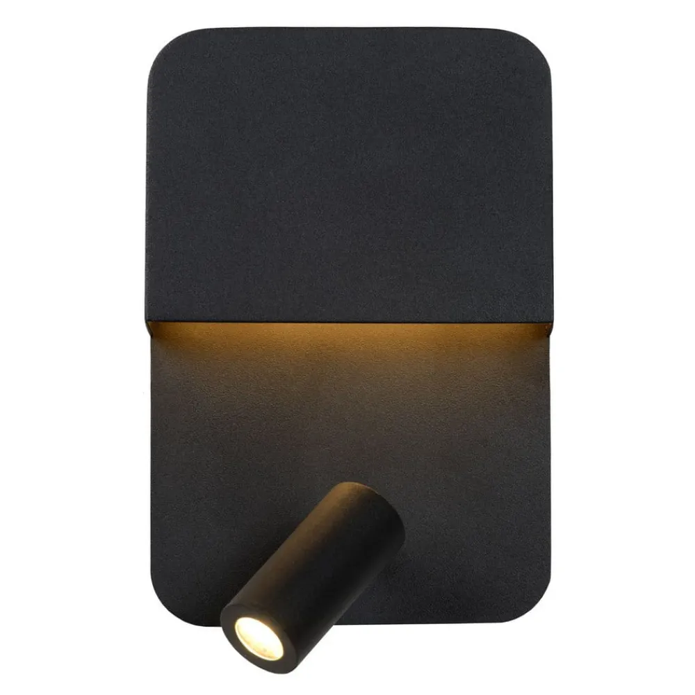 Lucide Væglamper|Væglamper > Boxer LED-væglampe med spot, sort
