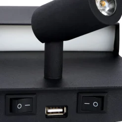 Lucide Væglamper|Væglamper > Boxer LED-væglampe med spot, sort