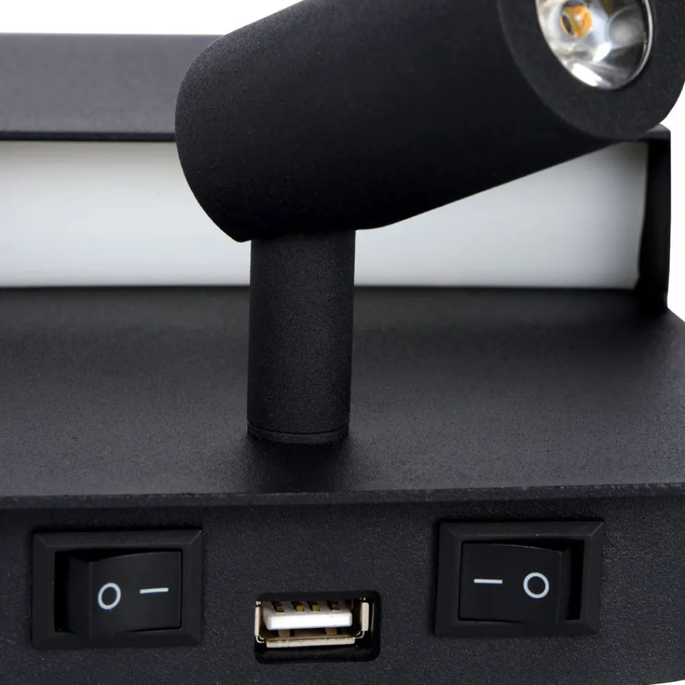 Lucide Væglamper|Væglamper > Boxer LED-væglampe med spot, sort