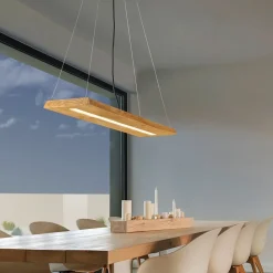 Pendellamper ^ Trio Lighting Brad LED-pendel lavet af træ