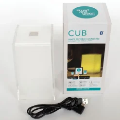 Smart&Green Dekorationsbelysning|Bordlamper > Bærbar bordlampe Cub, app-kontrollerbar, RGBW