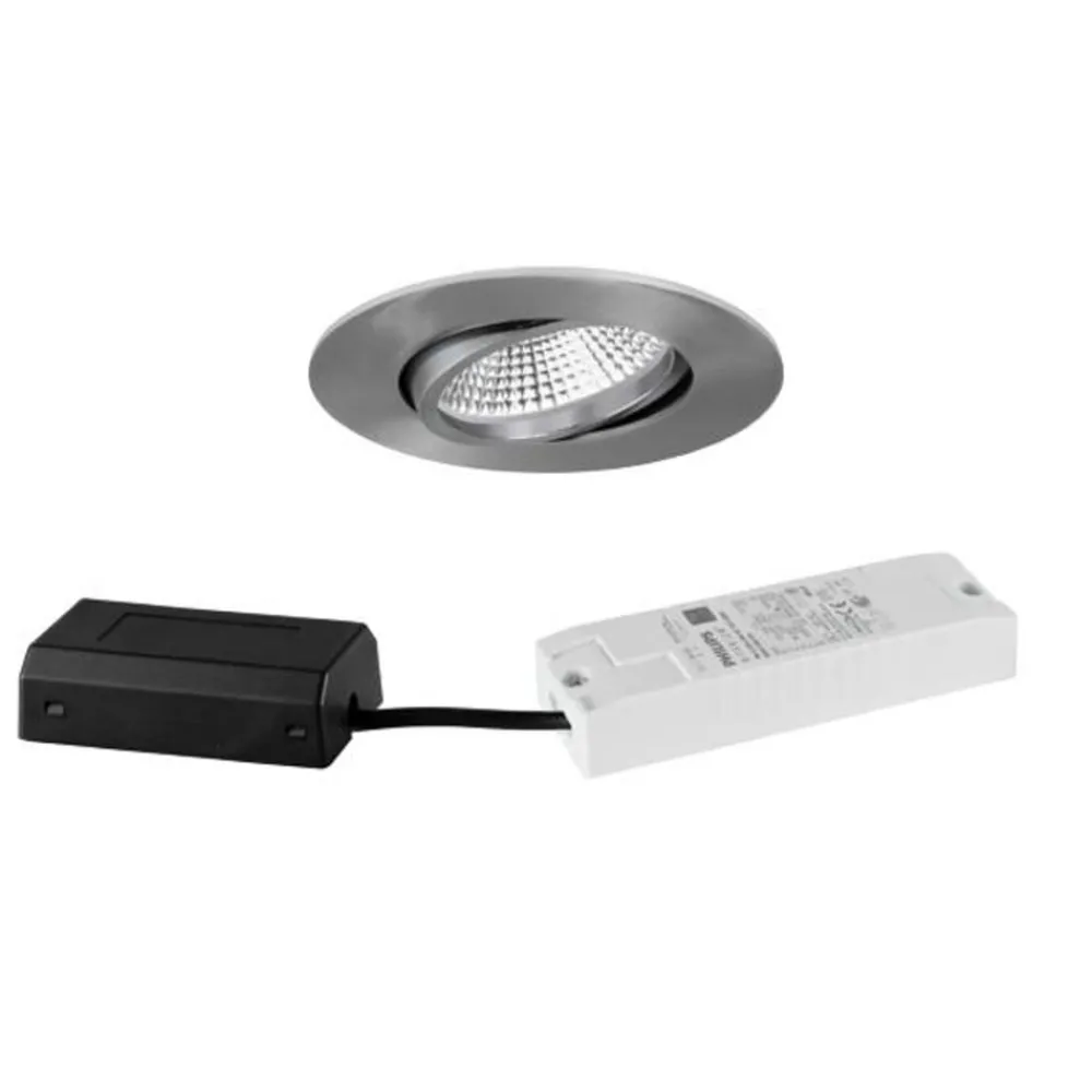 Loftlamper ^ BRUMBERG BB23 indbyg. IP65 DALI montageboks nikkel
