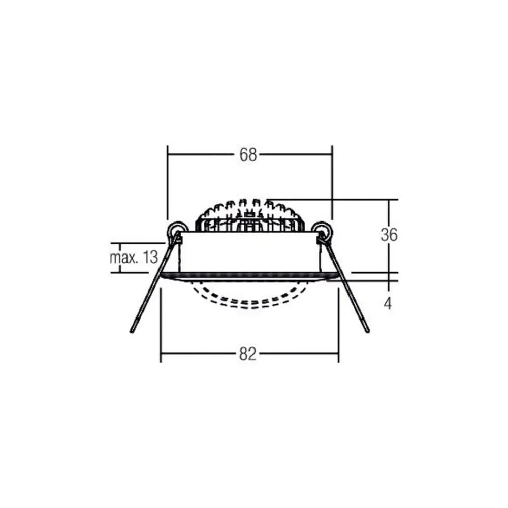 BRUMBERG Loftlamper|Spotlights > BB03 indbygning RC driver kantet nikkel