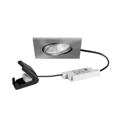 Loftlamper ^ BRUMBERG BB25 indbygningsspot IP65 RC tilslutningsdåse mat nikkel