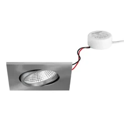 Loftlamper|Indbygningsspots ^ BRUMBERG BB25 IP65 indbyg. RC driver rund nikkel