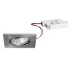 Loftlamper ^ BRUMBERG BB25 IP65 indbyg RC driver kantet nikkel