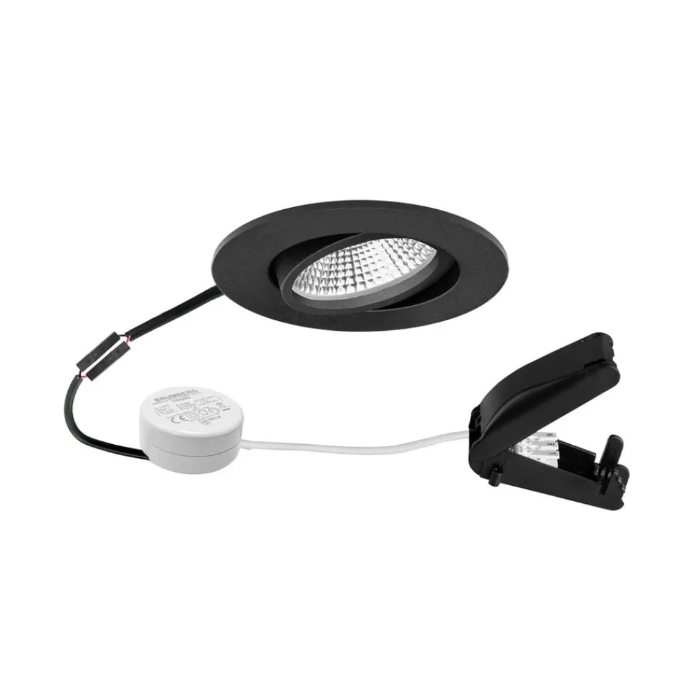 Loftlamper|Indbygningsspots ^ BRUMBERG BB23 IP65 RC-driver rund tilslutningsdåse sort mat