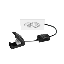 Loftlamper|Indbygningsspots ^ BRUMBERG BB25 LED-spot IP65 tænd/sluk-tilslutningsdåse struktureret hvid