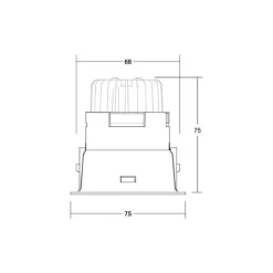 Indbygningsspots ^ BRUMBERG Binato DALI downlight tilslutningsboks 4.000 K sort