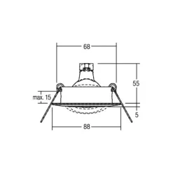 BRUMBERG Indbygningsspots|Spotlights > Breena-R indbygget GX5.3 rund sort mat