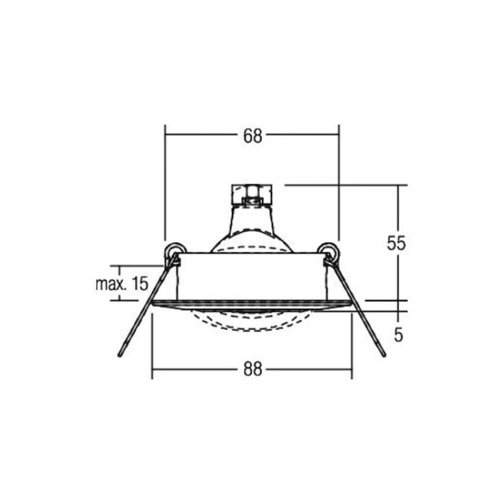 BRUMBERG Indbygningsspots|Spotlights > Breena-R indbygget GX5.3 rund sort mat